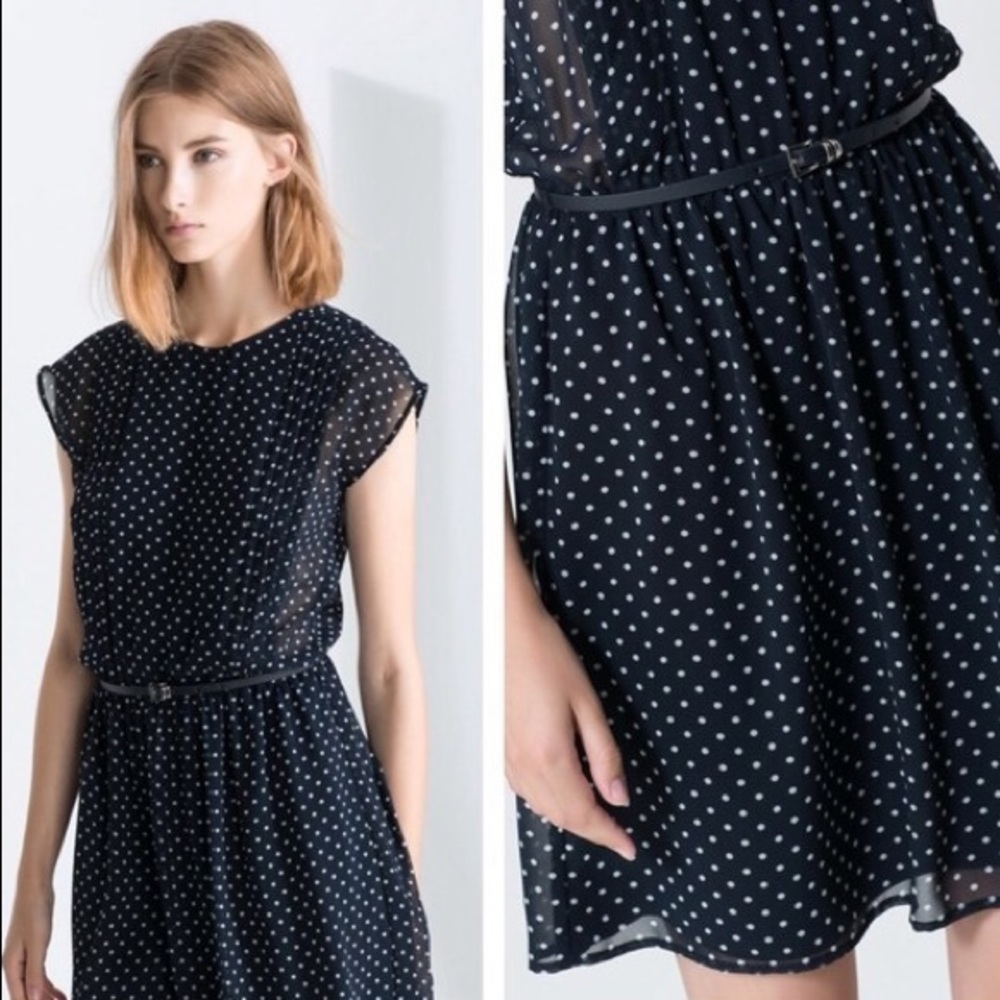 Zara polka dot dress